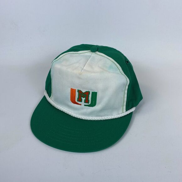 Crown Classic Baseball Cap Mens OS White Green LMJ Club Embroidered Strapback - Picture 1 of 7